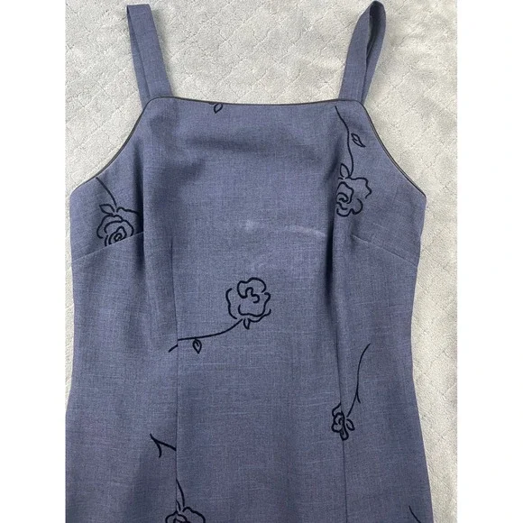 City Triangles Navy Blue Floral Print Square‎ Neck Mini Dress Size S - Picture 3 of 14